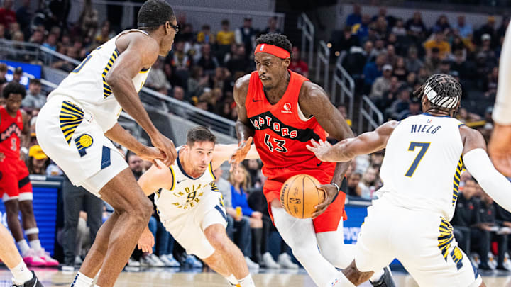 Nov 22, 2023; Indianapolis, Indiana, USA; Toronto Raptors forward Pascal Siakam (43)