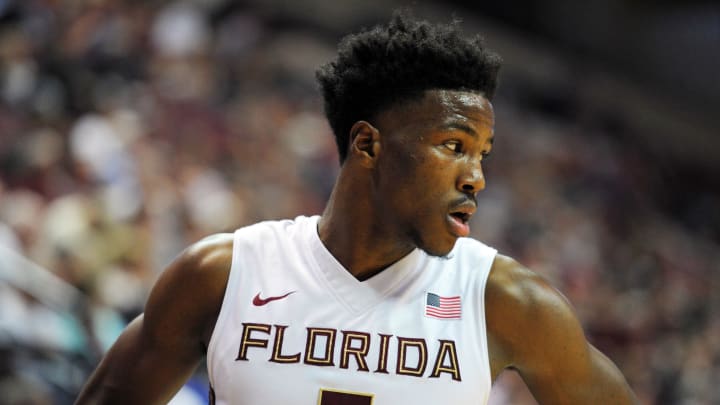 Dec 16, 2015; Tallahassee, FL, USA; Florida State Seminoles guard Malik Beasley (5) reacts during the game against the Mississippi State Bulldogs at the Donald L. Tucker Center. Mandatory Credit: Melina Vastola-USA TODAY Sports Dec 16, 2015; Tallahassee, FL, USA; Florida State Seminoles guard Malik Beasley (5) reacts during the game against the Mississippi State Bulldogs at the Donald L. Tucker Center. Mandatory Credit: Melina Vastola-USA TODAY Sports