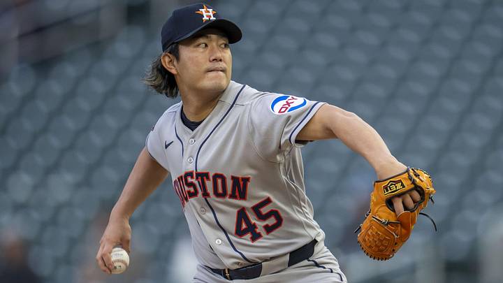 Houston Astros starting pitcher Tatsuya Imai. Houston Astros starting pitcher Tatsuya Imai.