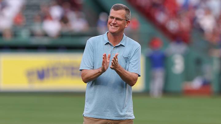 Jul 12, 2024; Boston, Massachusetts, USA; President and CEO of the Boston Red Sox Sam Kennedy applauds before a game against the Kansas City Royals at Fenway Park. Mandatory Credit: Paul Rutherford-Imagn Images Jul 12, 2024; Boston, Massachusetts, USA; President and CEO of the Boston Red Sox Sam Kennedy applauds before a game against the Kansas City Royals at Fenway Park. Mandatory Credit: Paul Rutherford-Imagn Images