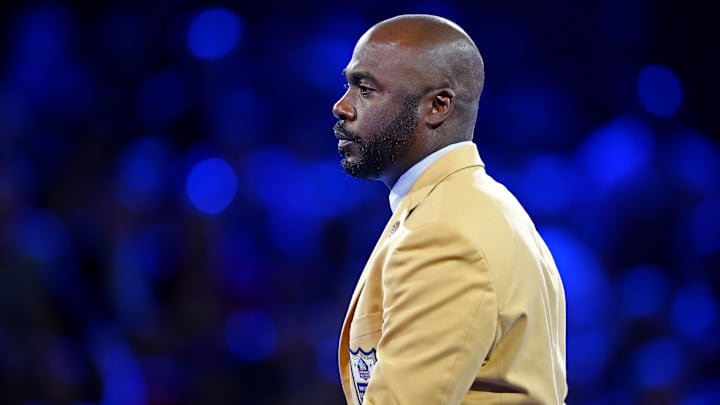 NFL Hall of Fame player Marshall Faulk during the Pro Football Hall of Fame Game-Enshrinees' Gold Jacket Dinner.