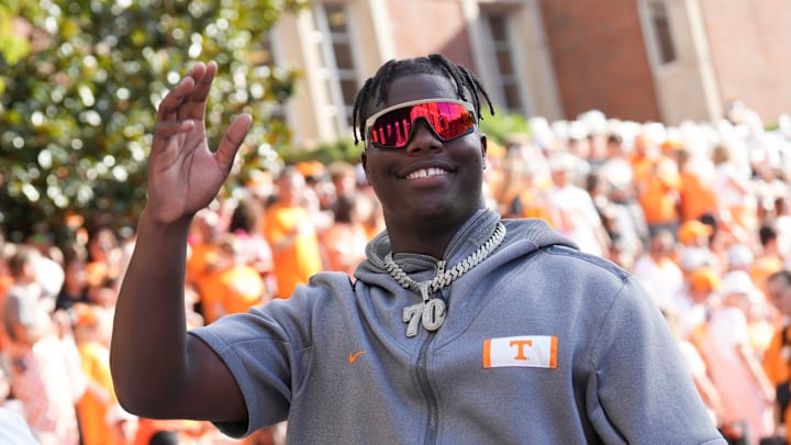 5-star Tennessee football commit David Sanders Jr. during the Vol Walk before a game between Tennessee and Kent State in Neyland Stadium, in Knoxville, Tenn., Saturday, Sept. 14, 2024.