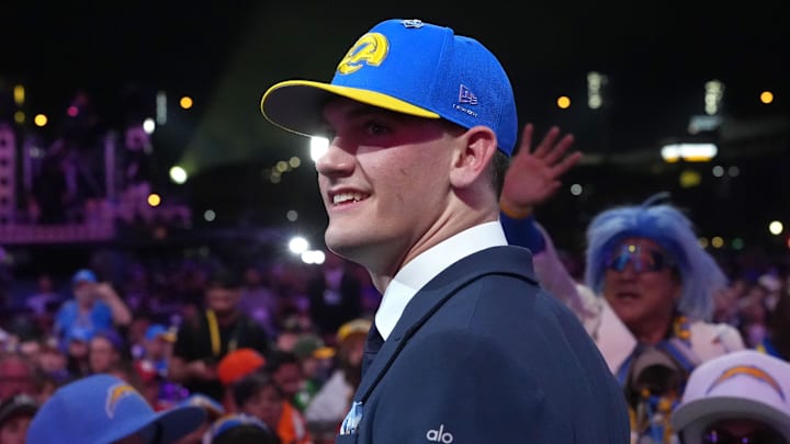 Ty Simpson was selected by the Rams with the No. 13 pick in the 2026 draft. 