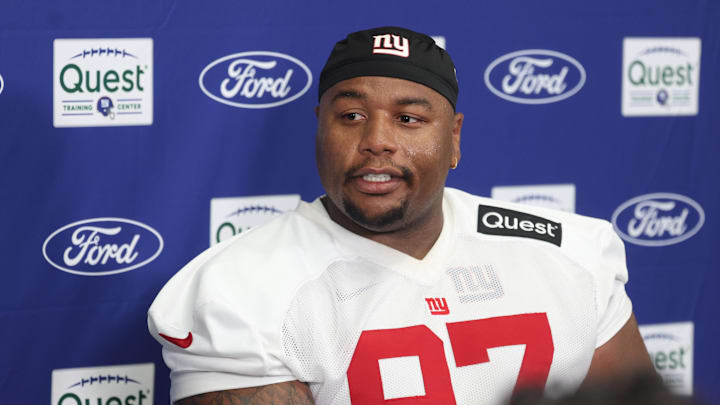 New York Giants defensive tackle Dexter Lawrence is looking for a pay raise. New York Giants defensive tackle Dexter Lawrence is looking for a pay raise.