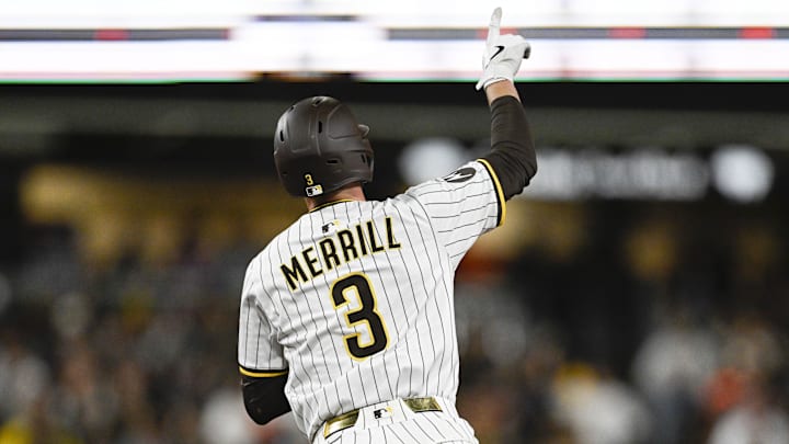 San Diego Padres center fielder Jackson Merrill signs a nine-year extension with the team.