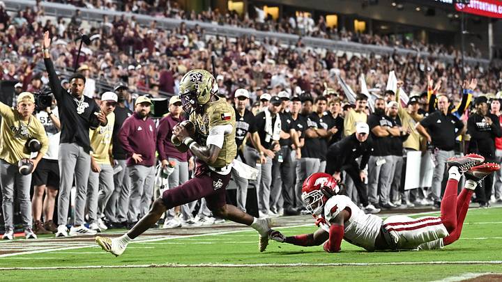 Oct 3, 2026; College Station, Texas, USA; Texas A&M Aggies quarterback Marcel Reed (10) runs the ball for a touchdown during the second quarter against the Arkansas Razorbacks at Kyle Field. Mandatory Credit: Maria Lysaker-Imagn Images Oct 3, 2026; College Station, Texas, USA; Texas A&M Aggies quarterback Marcel Reed (10) runs the ball for a touchdown during the second quarter against the Arkansas Razorbacks at Kyle Field. Mandatory Credit: Maria Lysaker-Imagn Images