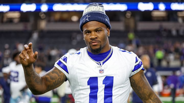 Aug 16, 2025; Dallas Cowboys defensive end Micah Parsons reacts after the game against the Baltimore Ravens at AT&T Stadium.