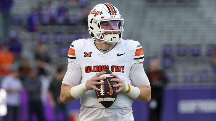 Oklahoma State Cowboys quarterback Alan Bowman. Oklahoma State Cowboys quarterback Alan Bowman.