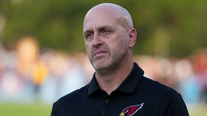 Aug 6, 2026; Canton, Ohio, USA; Arizona Cardinals general manager Monti Ossenfort on the sidelines prior to the game against the Carolina Panthers at Tom Benson Hall of Fame Stadium. Mandatory Credit: Kirby Lee-Imagn Images Aug 6, 2026; Canton, Ohio, USA; Arizona Cardinals general manager Monti Ossenfort on the sidelines prior to the game against the Carolina Panthers at Tom Benson Hall of Fame Stadium. Mandatory Credit: Kirby Lee-Imagn Images