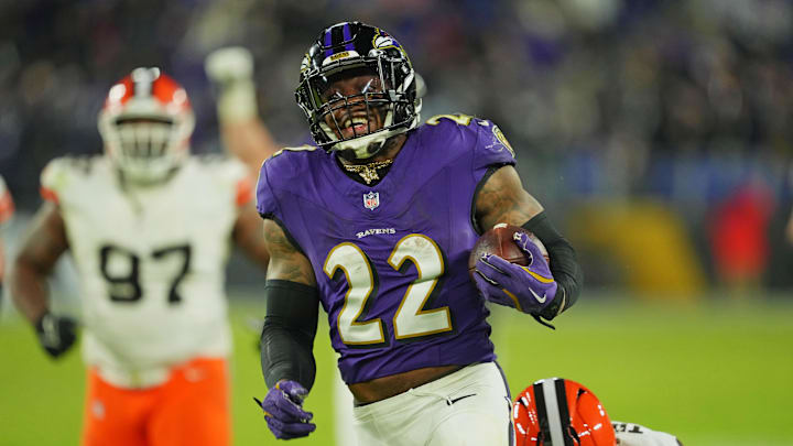 Baltimore Ravens running back Derrick Henry runs for a touchdown during the fourth quarter against the Cleveland Browns. Baltimore Ravens running back Derrick Henry runs for a touchdown during the fourth quarter against the Cleveland Browns.
