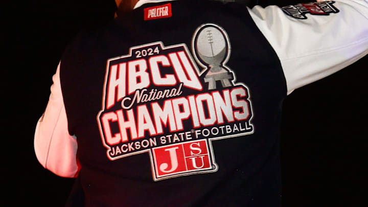 The Jackson State University football team is celebrated Friday, Jan. 17, 2025, during a parade in Jackson, Miss. to honor the JSU football team's first Celebration Bowl victory.