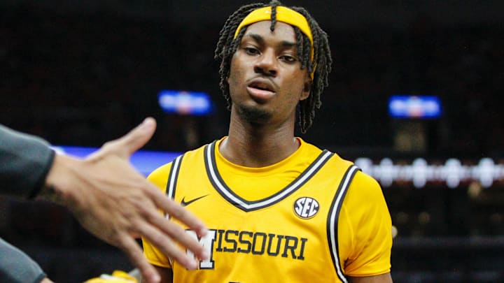 Dec. 22, 2025; St. Louis, Missouri; guard Anthony Robinson II checks out of the game against Illinois at the Enterprise Center.