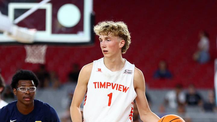 Jun 24, 2023; Glendale, AZ, USA; Timpview player Dean Rueckert (1) during the Section 7 high school boys tournament at State Farm Stadium. Mandatory Credit: Mark J. Rebilas-Imagn Images Jun 24, 2023; Glendale, AZ, USA; Timpview player Dean Rueckert (1) during the Section 7 high school boys tournament at State Farm Stadium. Mandatory Credit: Mark J. Rebilas-Imagn Images