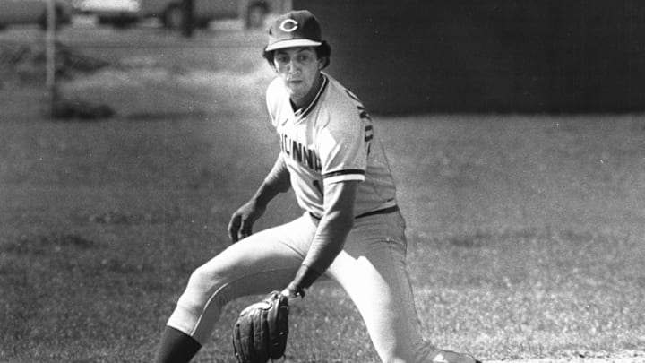 Dave Concepcion during a recent workout at the Reds' spring training.