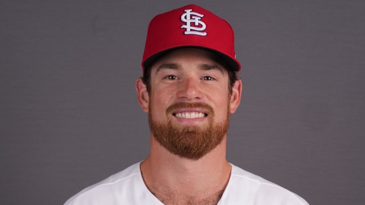 Feb 17, 2026; Jupiter, FL, USA;  St. Louis Cardinals pitcher Bruce Zimmermann (54). Mandatory Credit: Jim Rassol-Imagn Images