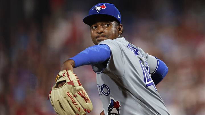 Toronto Blue Jays pitcher Jose Soriano (40) throws a pitch. Toronto Blue Jays pitcher Jose Soriano (40) throws a pitch.