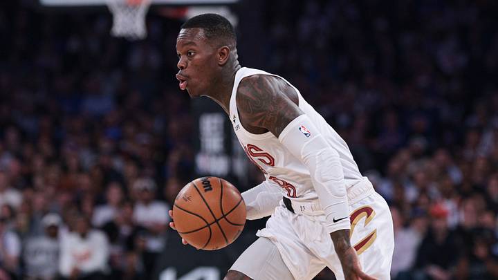 May 21, 2026; New York, New York, USA; Cleveland Cavaliers guard Dennis Schroder (8) dribbles against the New York Knicks during the second quarter of the Eastern Conference Finals of the 2026 NBA playoffs at Madison Square Garden. Mandatory Credit: Vincent Carchietta-Imagn Images May 21, 2026; New York, New York, USA; Cleveland Cavaliers guard Dennis Schroder (8) dribbles against the New York Knicks during the second quarter of the Eastern Conference Finals of the 2026 NBA playoffs at Madison Square Garden. Mandatory Credit: Vincent Carchietta-Imagn Images