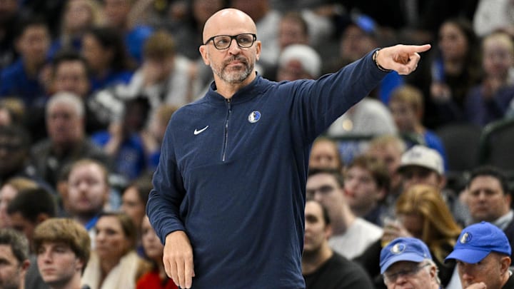 Jan 13, 2024; Dallas, Texas, USA; Dallas Mavericks head coach Jason Kidd during the game between the