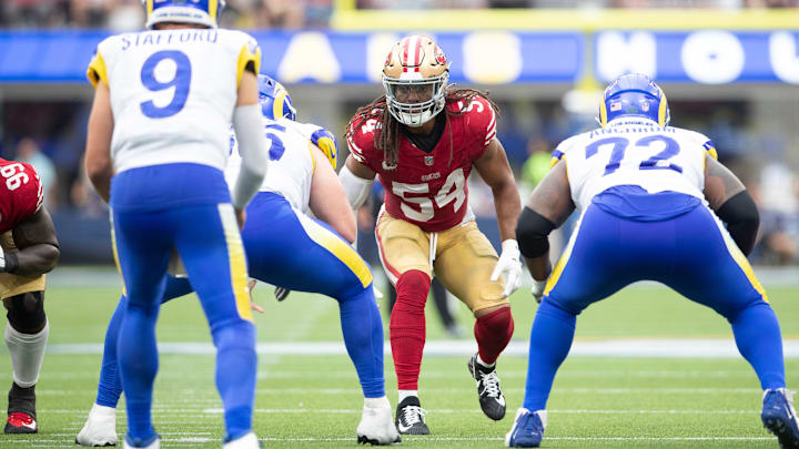 San Francisco 49ers linebacker Fred Warner (54) San Francisco 49ers linebacker Fred Warner (54)