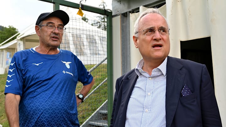 Claudio Lotito e Maurizio Sarri