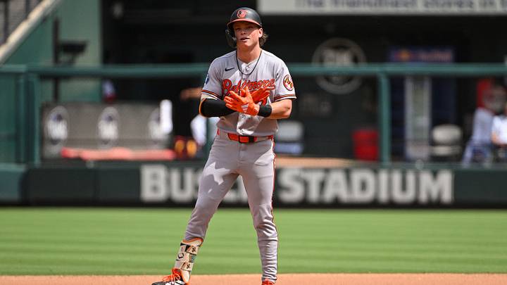 Aug 27, 2026; St. Louis, Missouri, USA; Baltimore Orioles second baseman Jackson Holliday (7) reacts after hitting a double against the St. Louis Cardinals during the fourth inning at Busch Stadium. Mandatory Credit: Jeff Curry-Imagn Images Aug 27, 2026; St. Louis, Missouri, USA; Baltimore Orioles second baseman Jackson Holliday (7) reacts after hitting a double against the St. Louis Cardinals during the fourth inning at Busch Stadium. Mandatory Credit: Jeff Curry-Imagn Images
