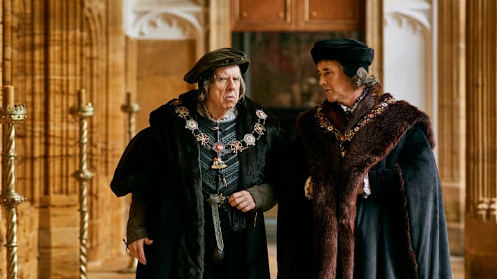 MASTERPIECE
Wolf Hall: The Mirror and the Light

Episode Four: Jenneke
Sunday, April 13, 2025 at 9/8c on PBS
The birth of a prince comes at a terrible price and Cromwell must help the King remarry. With European politics in disarray, Cromwell sees a chance to form a new alliance.

Shown L-R: Timothy Spall (Duke of Norfolk), Mark Rylance (Thomas Cromwell)

Photographer: Nick Briggs 

For editorial use only.

© Playground Television (UK) Ltd