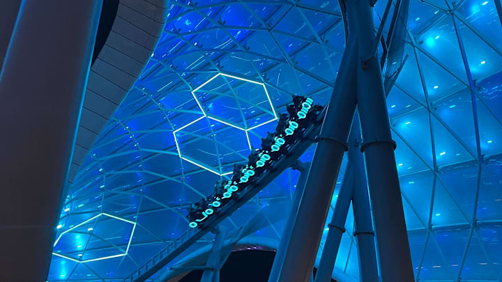 Disney World's Magic Kingdom - Tron Lightcycle Run. Photo courtesy Ashley Schwarz