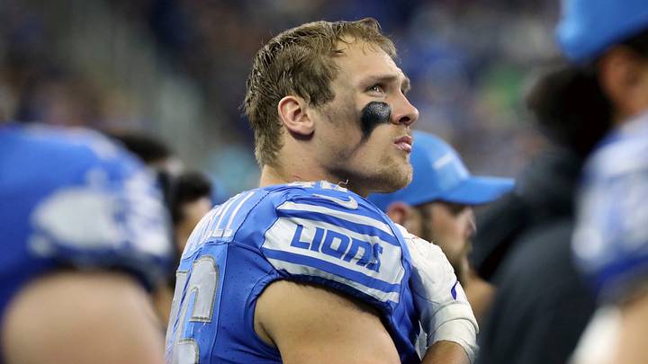 Detroit Lions linebacker Jack Campbell (46) on the sidelines during action against the Jacksonville Jaguars Saturday, August 19, 2023.