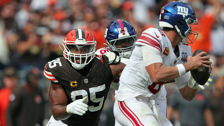 Cleveland Browns defensive end Myles Garrett (95). Cleveland Browns defensive end Myles Garrett (95).