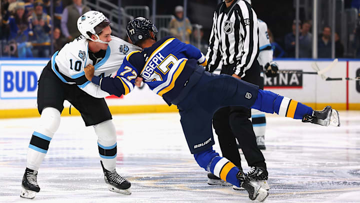 Utah Hockey Club rookie Maveric Lamoureux's first NHL fight followed a controversial on-ice body check.
