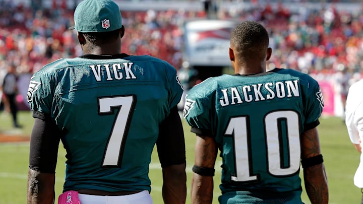 Michael Vick (L), DeSean Jackson (R), Philadelphia Eagles