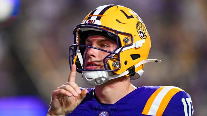 LSU quarterback Sam Leavitt. LSU quarterback Sam Leavitt.