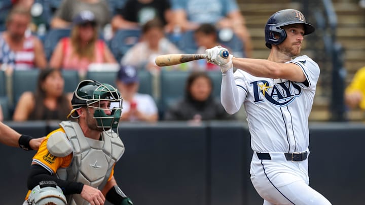 Tampa Bay second baseman Brandon Lowe (8) is not in the lineup on Monday night in Detroit, but he's hoping to be back soon. Tampa Bay second baseman Brandon Lowe (8) is not in the lineup on Monday night in Detroit, but he's hoping to be back soon.