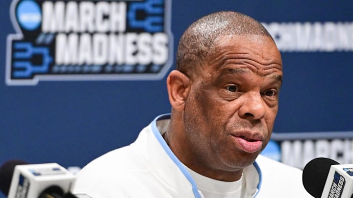 UNC basketball head coach Hubert Davis UNC basketball head coach Hubert Davis