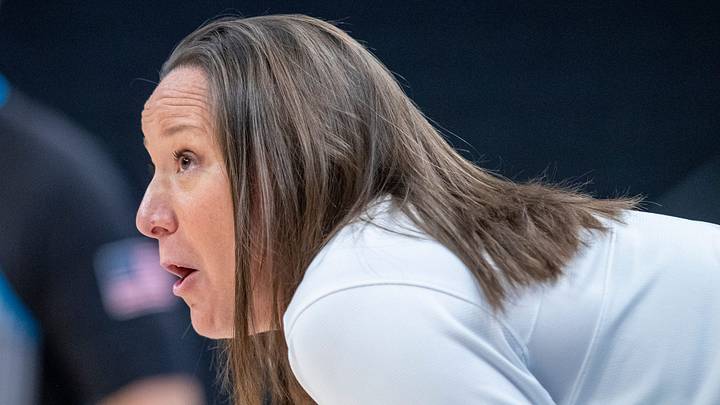 Purdue Boilermakers head coach Katie Gearlds. Purdue Boilermakers head coach Katie Gearlds.