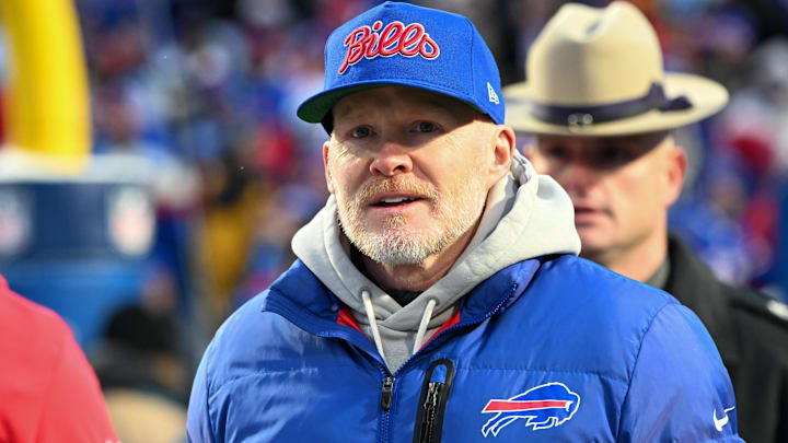 Buffalo Bills head coach Sean McDermott looks on before the game against the New York Jets.