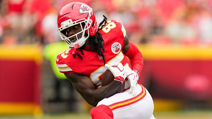 Aug 15, 2026; Kansas City, Missouri, USA; Kansas City Chiefs wide receiver Andrew Armstrong (85) catches a pass during the first half against the Los Angeles Rams at Arrowhead Stadium. Mandatory Credit: Jay Biggerstaff-Imagn Images