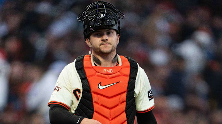 Apr 18, 2024; San Francisco, California, USA;  San Francisco Giants catcher Patrick Bailey (14)