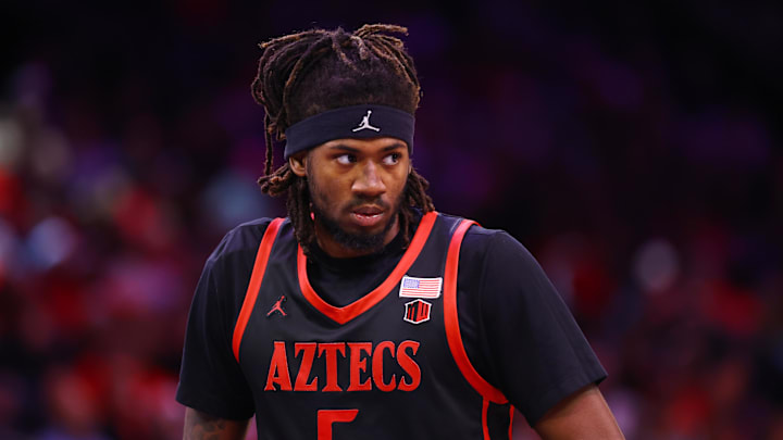 San Diego State Aztecs forward Pharaoh Compton (5).