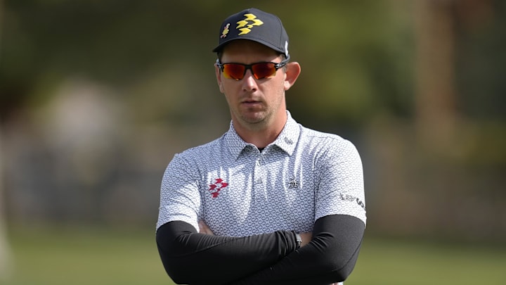 Feb 9, 2024; Las Vegas, Nevada, USA; Lucas Herbert during the second round of the LIV Golf Las Vegas