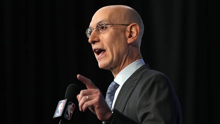 Feb 14, 2026; Los Angeles, CA, USA; NBA commissioner Adam Silver speaks at press conference during the NBA All Star game at the Intuit Dome. Mandatory Credit: Kirby Lee-Imagn Images Feb 14, 2026; Los Angeles, CA, USA; NBA commissioner Adam Silver speaks at press conference during the NBA All Star game at the Intuit Dome. Mandatory Credit: Kirby Lee-Imagn Images