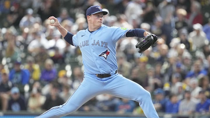 Toronto Blue Jays relief pitcher Louis Varland.