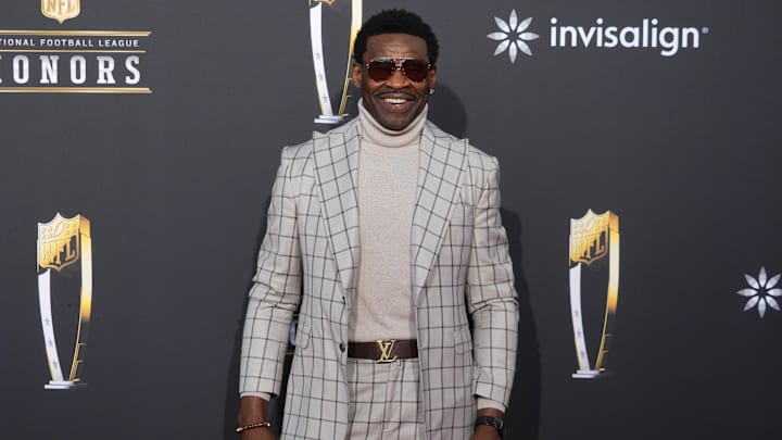 Michael Irvin on the red carpet before the NFL Honors show at Resorts World Theatre.