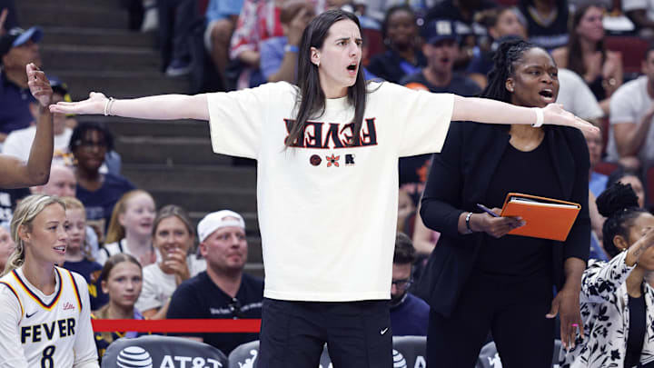 Caitlin Clark missed Sunday's win over the Sky due to her groin injury.