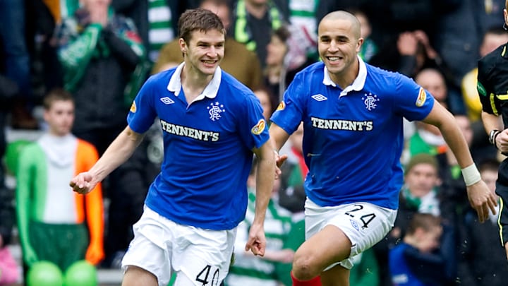 06/02/11 SCOTTISH CUP 5TH RND.RANGERS v CELTIC.IBROX - GLASGOW.Jamie Ness (left) celebrates his 06/02/11 SCOTTISH CUP 5TH RND.RANGERS v CELTIC.IBROX - GLASGOW.Jamie Ness (left) celebrates his