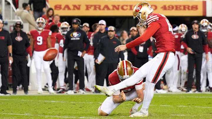 San Francisco 49ers placekicker Anders Carlson