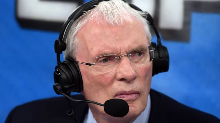 Nov 14, 2014; Los Angeles, CA, USA; ESPN broadcaster Hubie Brown during the NBA game between the San Antonio Spurs and the Los Angeles Lakers at Staples Center. Mandatory Credit: Kirby Lee-Imagn Images
