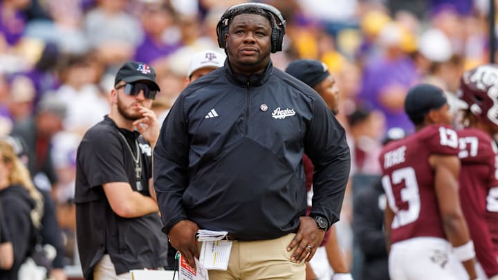 Former Texas A&M Aggies interim head coach Elijah Robinson coached as Matt Rhule's defensive line coach at both Temple & Baylor. Former Texas A&M Aggies interim head coach Elijah Robinson coached as Matt Rhule's defensive line coach at both Temple & Baylor.