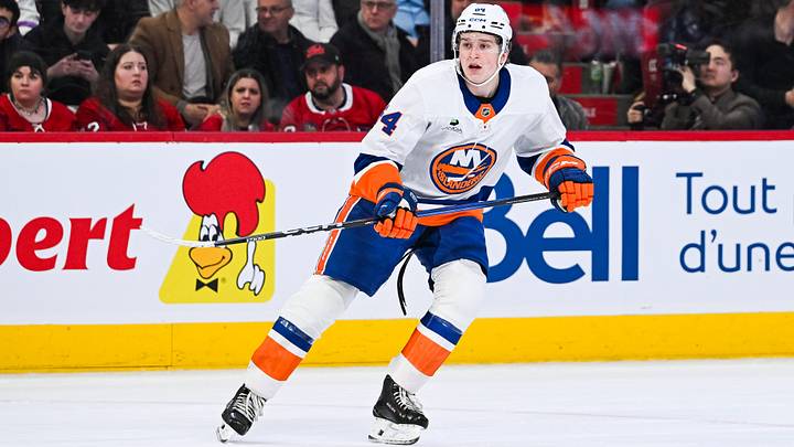 Feb 26, 2026; Montreal, Quebec, CAN; New York Islanders center Calum Ritchie (64) skates against the Montreal Canadiens during the third period at Bell Centre. Mandatory Credit: David Kirouac-Imagn Images Feb 26, 2026; Montreal, Quebec, CAN; New York Islanders center Calum Ritchie (64) skates against the Montreal Canadiens during the third period at Bell Centre. Mandatory Credit: David Kirouac-Imagn Images