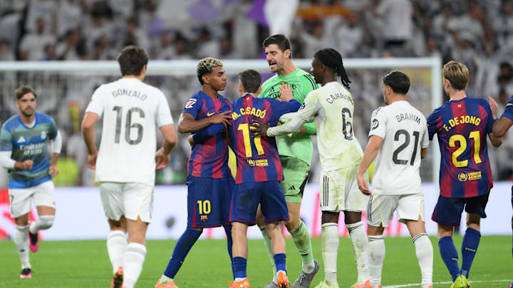 Lamine Yamal y Thibaut Courtois discutieron en el pasado Clásico